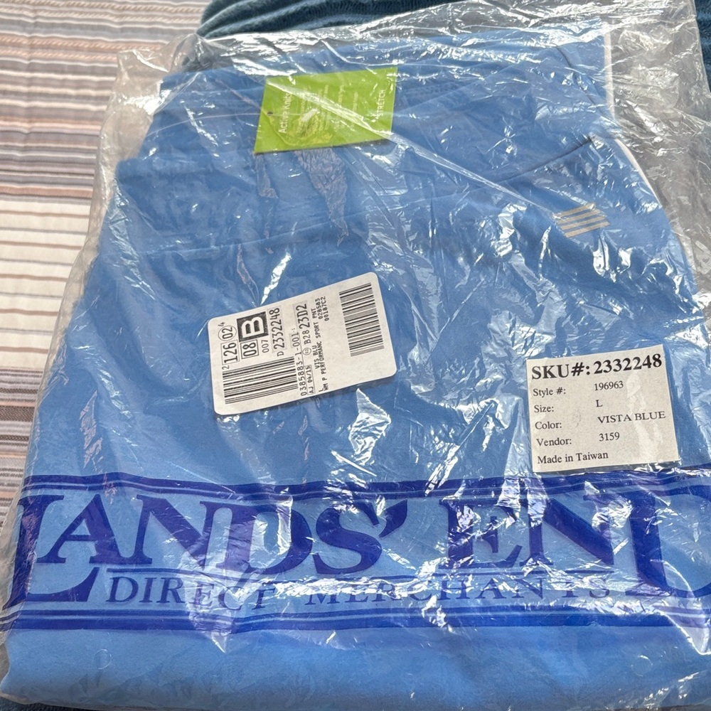 NWT Lands' End Bright Blue sweatpants